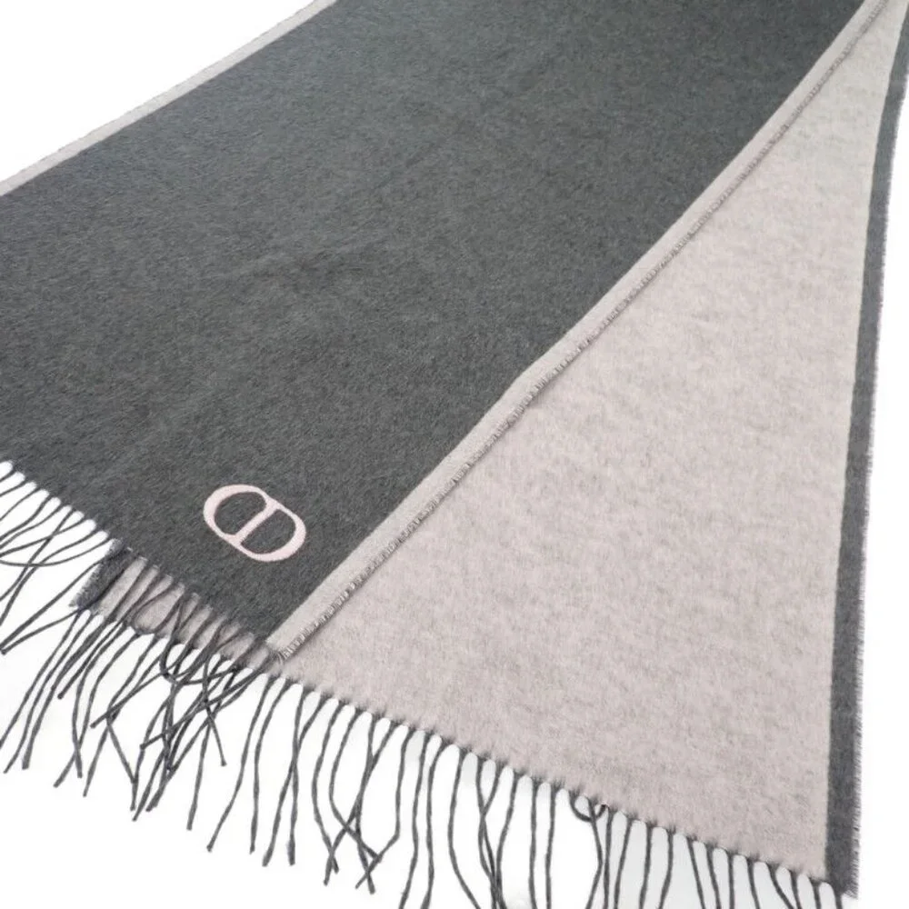 Christian Dior Cdicon Double Face 93 E0015 Dh001 Scarf Silk Gray Pink Men
